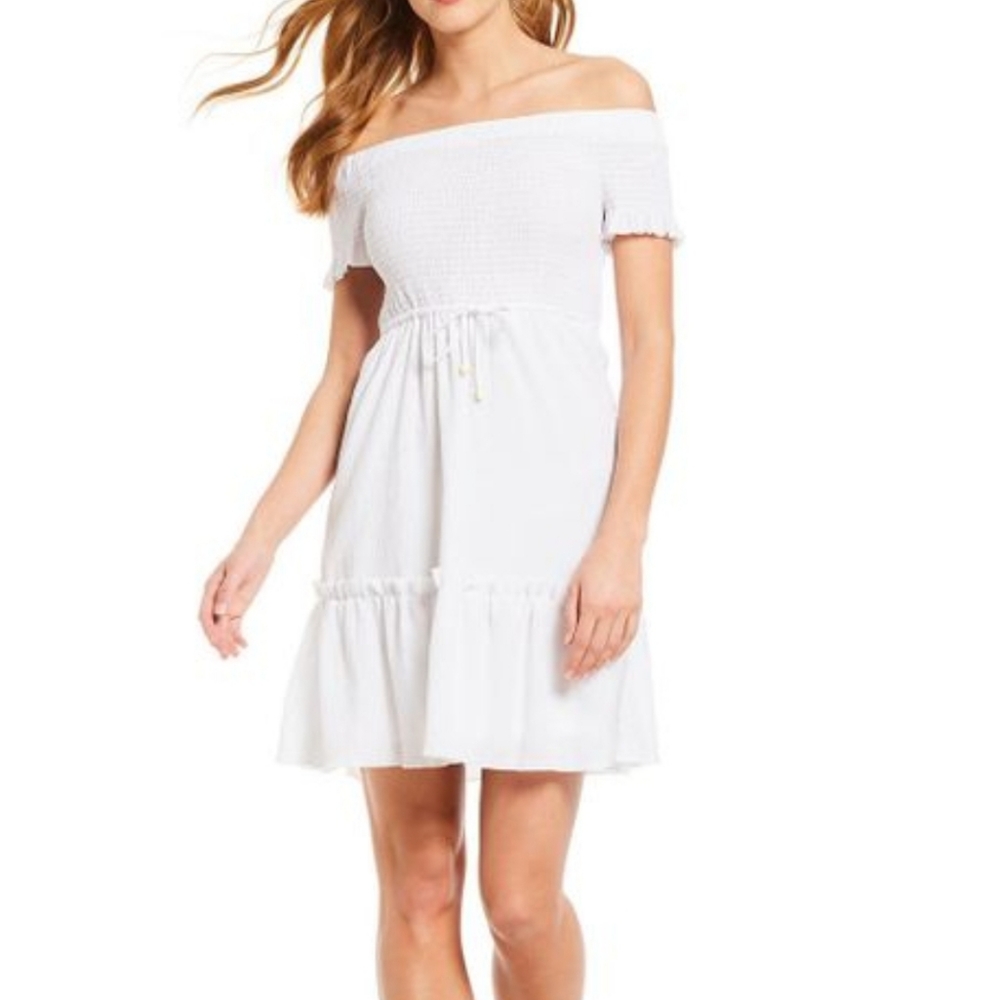 MICHEAL Kors smocked ruffled dress(M)